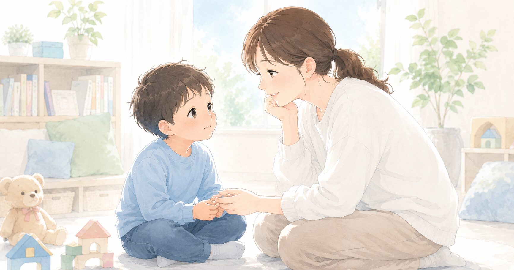 感情のコントロールが難しい子への支援のイラスト